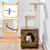 Yaheetech Kratzbaum Katzenhaus mit Katzenklo-Schrank, Produktbild-Vorschau 7
