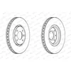 2xFERODO Bremsscheibe DDF1106 für CITROËN C5 III Kombi Produktbild-Vorschau 2