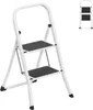 UISEBRT 2 Stufen Metall Leiter Klappleiter Tritthocker Produktbild-Vorschau 1