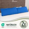 set di 2 copricuscini 100% cotone 40x80 cm blu reale Anteprima dell’immagine prodotto 6