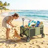 Outsunny Bollerwagen Faltbar, Handwagen mit Räder, Bremsen, Produktbild-Vorschau 8