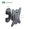 A black TV wall mount bracket is shown against a white background, with some angle indicators and brand logo. Produktbild-Vorschau