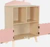 Libreria per bambini a 2 ripiani e 2 ante, Rosa Anteprima dell’immagine prodotto 1