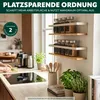 eluno Gewürzregale 2er Set mit Bambusboden, aus Metall in Produktbild-Vorschau 2