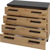 A chest of drawers with four drawers, two of which are partially open. Anteprima dell’immagine prodotto