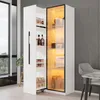Merax Glasvitrine mit LED, Zwei Türen, Auszugsschrank mit Produktbild-Vorschau 4