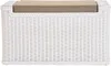 KRINES HOME Wäschesortierer mit Sitzbank aus echtem Rattan Produktbild-Vorschau 4