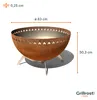Focolare in acciaio Corten - Girevole e con ventilazione Anteprima dell’immagine prodotto 12