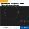 A black induction cooktop with digital controls and a cooking zone indicator. Produktbild-Vorschau