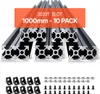 VEVOR 10-teiliges Aluminiumprofilset, 1000 mm T-Nut 2020 Produktbild-Vorschau 1