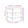vidaXL Lavica na topánky sivá Sonoma 42x42x45 cm Materiál Náhľad obrázku produktu 8