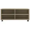 vidaXL Szafka pod TV na kółkach dąb sonoma 90x35x35 cm Podgląd zdjęcia produktu 4