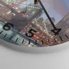 Wanduhr - Rund - Glasuhr - Brooklyn brücke nacht new york Produktbild-Vorschau 5