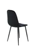 A black velvet dining chair shown from the back. Produktbild-Vorschau