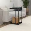 vidaXL Boční stolek černý 40x30x60 cm Dřevěný materiál Náhled obrázku produktu 3