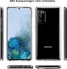A collage of images showing a clear phone case from different angles, including the front, back, and sides, with a phone inside. Produktbild-Vorschau