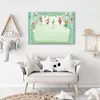 Leinwandbild Zirkusakrobaten 90x60 Feeby Grün bild für die Produktbild-Vorschau 2