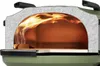 A cross-section view of a Gozney pizza oven with flames inside. Produktbild-Vorschau