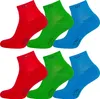 Wellness Kurzschaftt Frotteesohle, 6er,Uni, BlauRot Produktbild-Vorschau 1