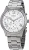 A studio shot of a silver Guess watch with a white face. Podgląd zdjęcia produktu