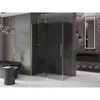 Mexen Velar Duschkabine 140x85, Schiebetür, Graphit, Gold Produktbild-Vorschau 2