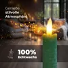 Stabkerzen LED mit Timer Grün 2er indoor mit 6 Stunden Produktbild-Vorschau 3