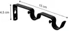 LOFT Doppelte Gardinenstange 19 mm Länge 120 cm Schwarz Produktbild-Vorschau 4