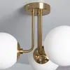Deckenleuchte Metall und Glas Moonlight Brass 3 Strahler Produktbild-Vorschau 2