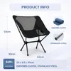 Sedia da campeggio pieghevole 55×62×30 cm, sedia pieghevole Anteprima dell’immagine prodotto 2