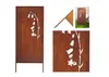 Edelrost Sichtschutz Garten Deko Maiglöckchen 120x50cm Produktbild-Vorschau 1