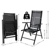 CASARIA® 6x Chaises de jardin pliantes aluminium 120kg Voir les images du produit 4