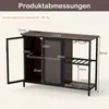 COSTWAY Vinotéka s LED osvetlením, barový regál s policami Náhľad obrázku produktu 3