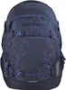 A blue backpack with a geometric pattern. Produktbild-Vorschau