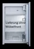 An open refrigerator with text overlay. Produktbild-Vorschau