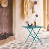 sweeek - Klappbarer Bistro-Gartentisch aus Stahl, 2 Produktbild-Vorschau 4