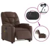 vidaXL Massagesessel Elektrisch Braun Kunstleder Produktbild-Vorschau 5