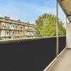 Balkon Sichtschutz 0,75x6 m, Schwarz, mit Ösen UV30+ & Produktbild-Vorschau 6