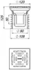 Dallmer Bodenablauf PRONTO K, DN 100, 120 x 120 mm Produktbild-Vorschau 2