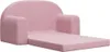 Sofá cama para niños de 2 plazas felpa suave rosa Vista previa de la imagen del producto 4