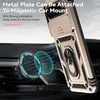 A gold phone case with a ring holder is shown attached to a magnetic car mount on a car's air vent. Produktbild-Vorschau