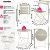 tectake® Bistro set Frieda pro 2 osoby Náhled obrázku produktu 7