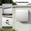 Wiltec Designer Briefkasten V19 Edelstahl 370 x 102 x 370 Produktbild-Vorschau 6