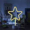 LED NEON Figur STERN - Dekoleuchte - H- 30cm - Batterie oder USB Betrieb - stehend - warmweiss Produktbild-Vorschau