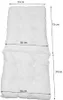 A white cushion for a rocking chair with dimensions indicated by measurement lines and text. Produktbild-Vorschau