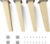 4x sossai Holzfüße eckig - schräge Ausführung 25cm Buche Produktbild-Vorschau 1