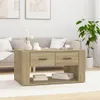 vidaXL Konferenční stolek Sonoma Dub 80x50x40 cm Materiál Náhled obrázku produktu 2