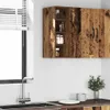 vidaXL Armario de pared Riga, aspecto de madera envejecida, Vista previa de la imagen del producto 3