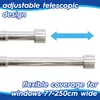 Image shows a telescopic rod, demonstrating its adjustable length with arrows and text. Produktbild-Vorschau