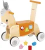 Janod Lauflernwagen Esel - Holz Schiebewagen mit Formenbox Produktbild-Vorschau 4