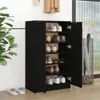 vidaXL Schuhschrank Schwarz 59x35x100 cm Holzwerkstoff Produktbild-Vorschau 11